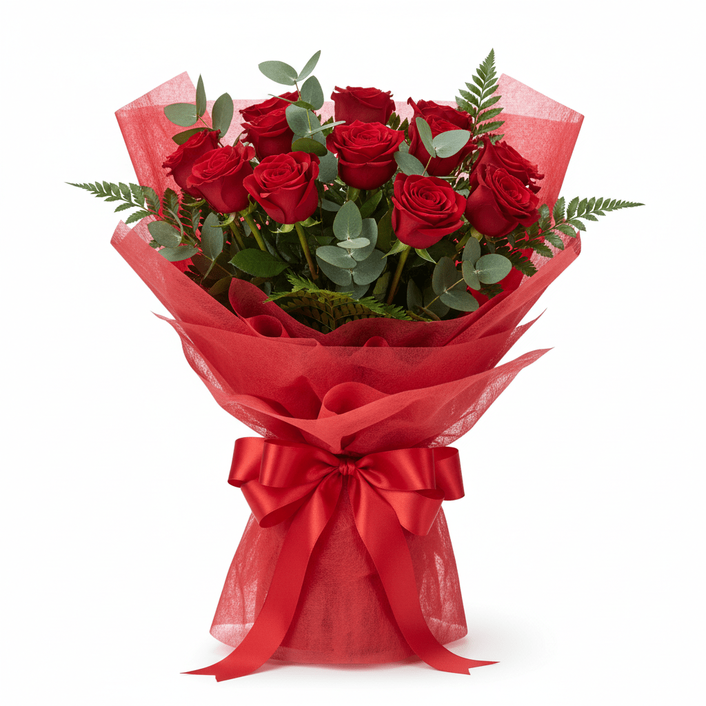 Classic Red Rose Bouquet - Blossomly