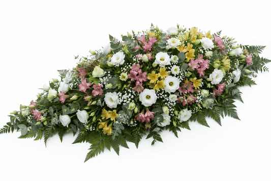 Pastel Garden Coffin Spray - Blossomly