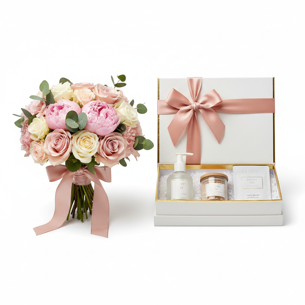 Flowers and Pamper Skincare Gift Set