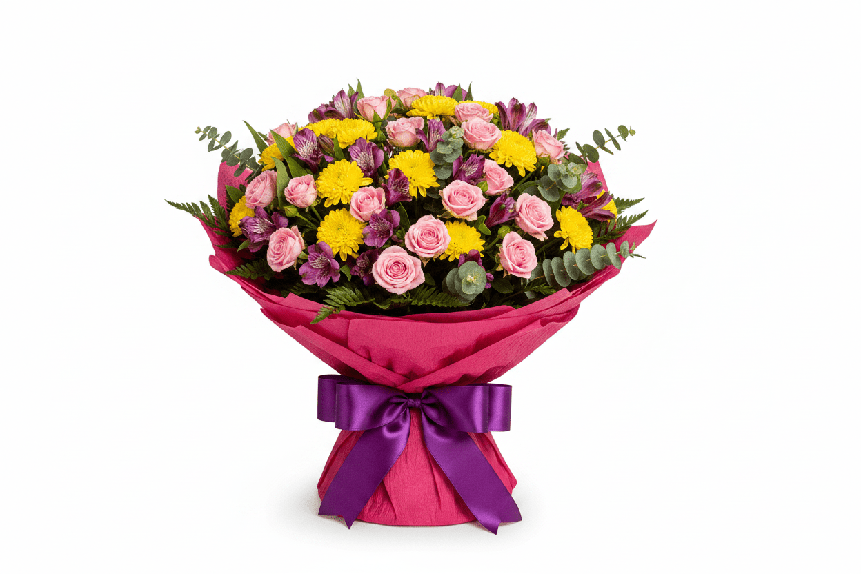 Mother's Day Purple & Gold Bouquet - Blossomly