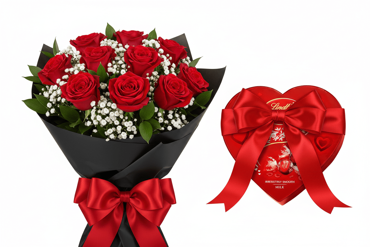Chocolate & Flower Bundle | Blossomly - Blossomly
