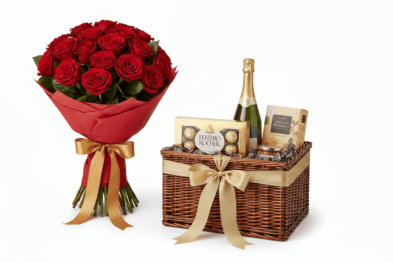 Roses & Champagne Luxury Hamper - Blossomly