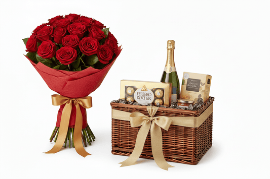 Roses & Champagne Luxury Hamper - Blossomly