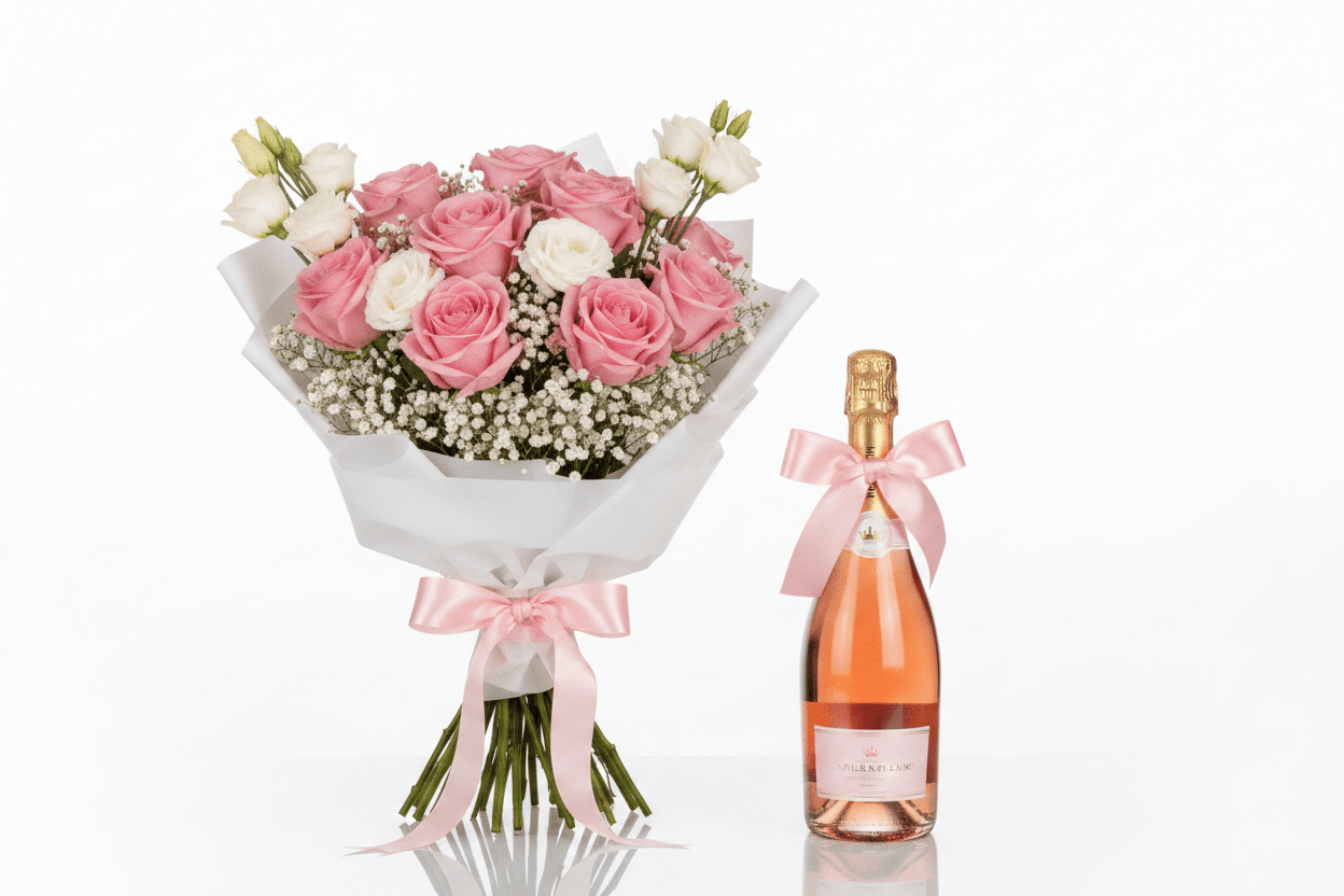 Roses & Prosecco Bundle | Blossomly - Blossomly